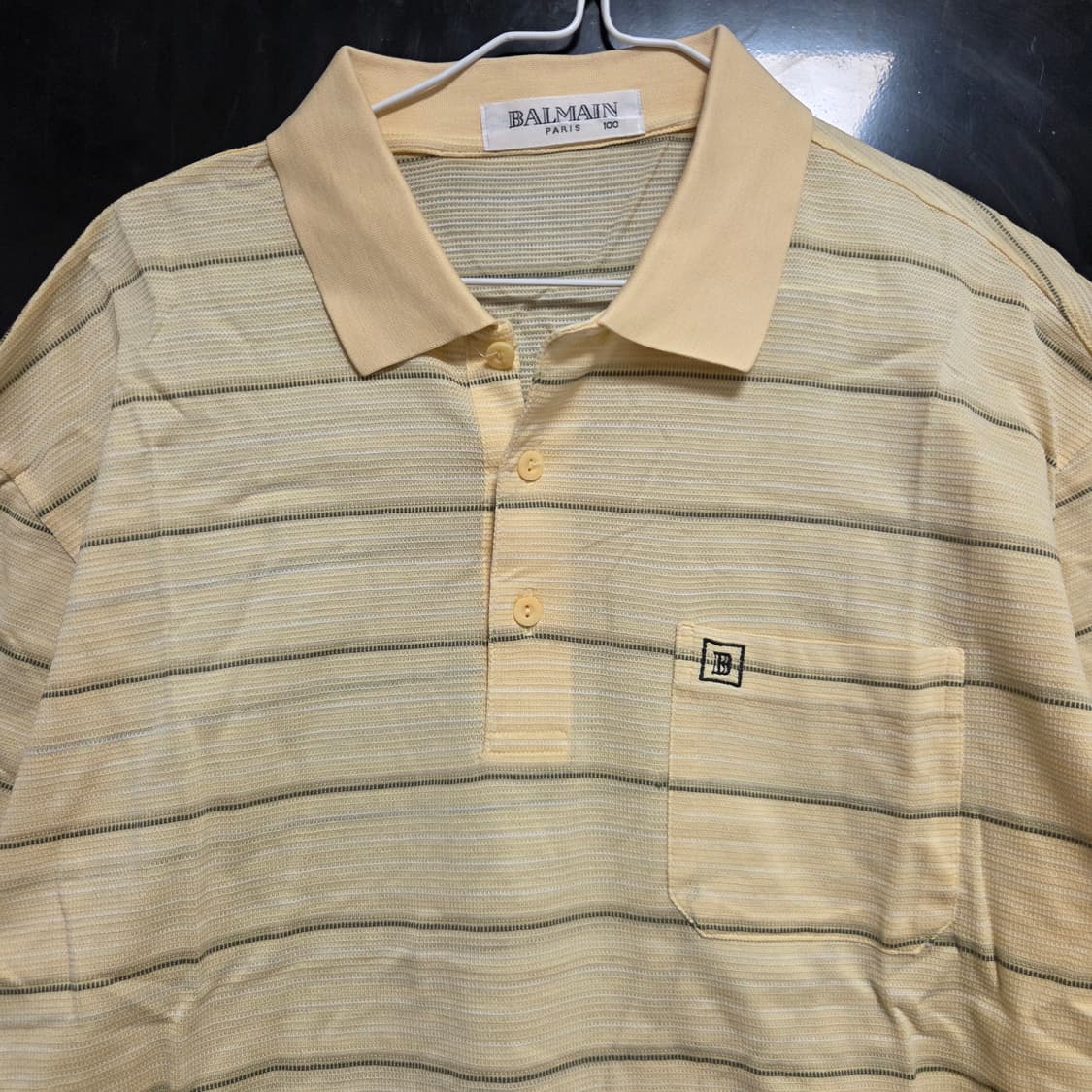 00s Balmain 카라넥 반팔 티셔츠 L(100) 상품이미지2