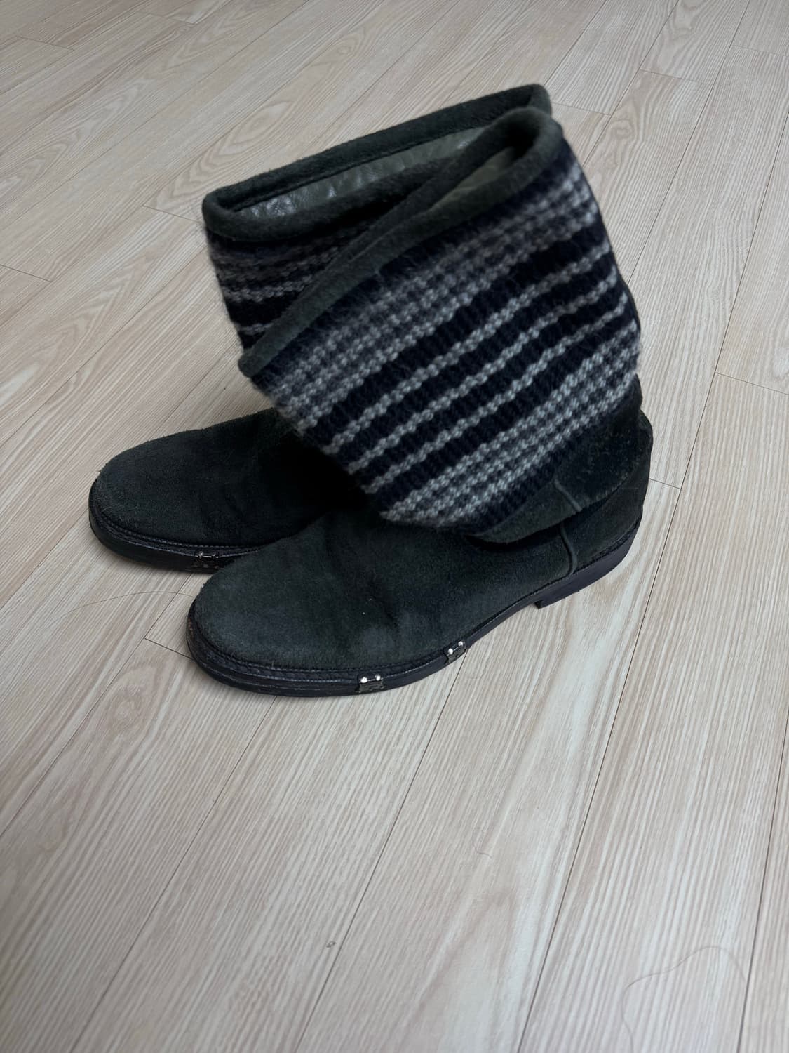 넘버나인 07 쇼피스 스웨이드버전 니트페코스부츠 상품이미지1