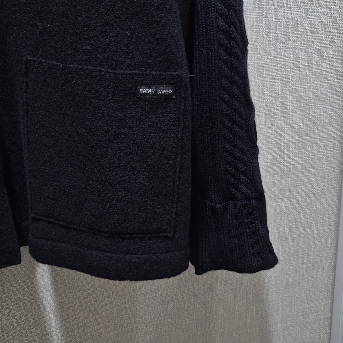 (SM) 세인트제임스 울 니트 하이넥 가디건 상품이미지4