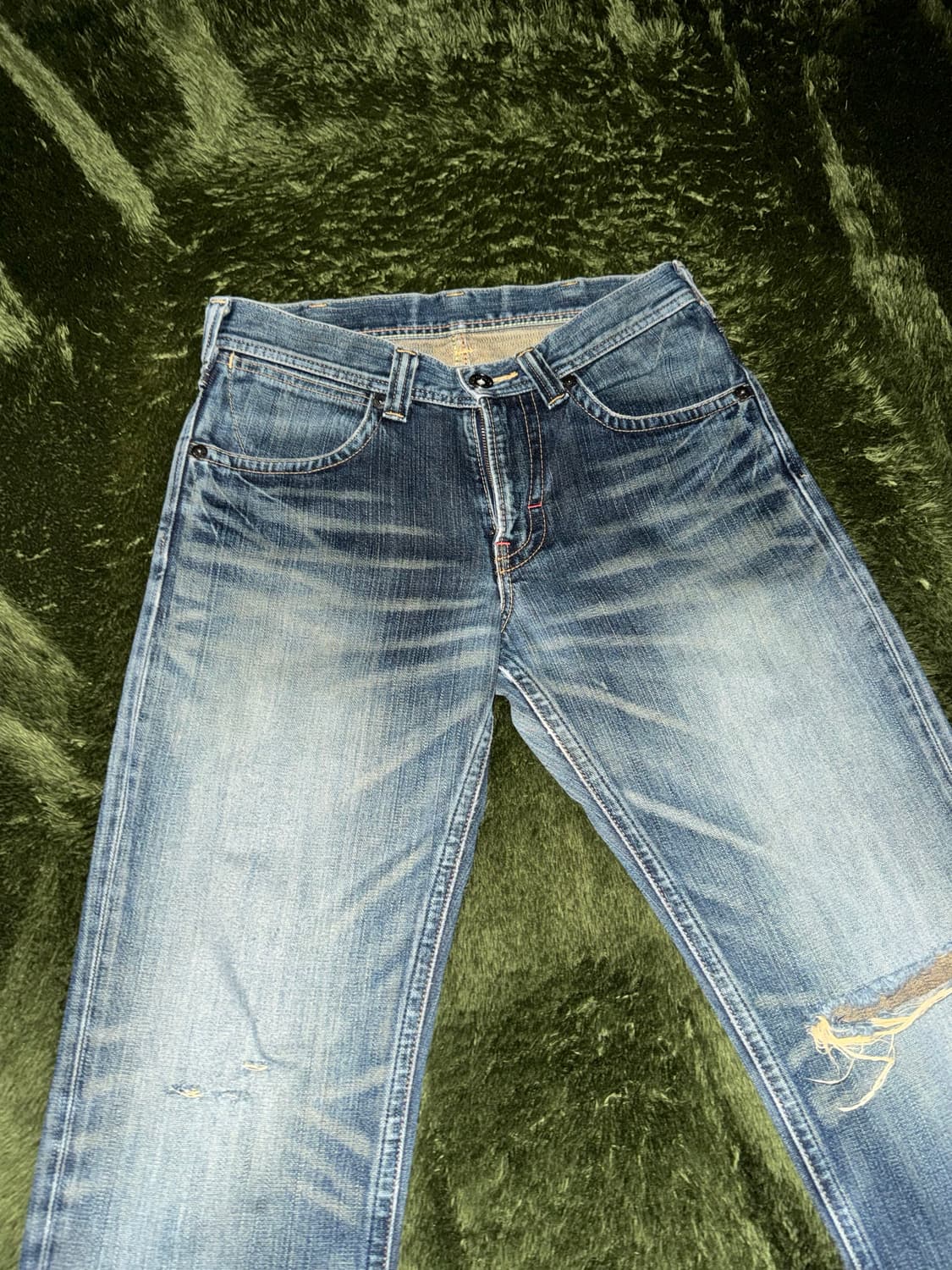 [29] wrangler 랭글러 재팬 레드 바텍 빈티지 워시드 데님 팬츠 상품이미지5