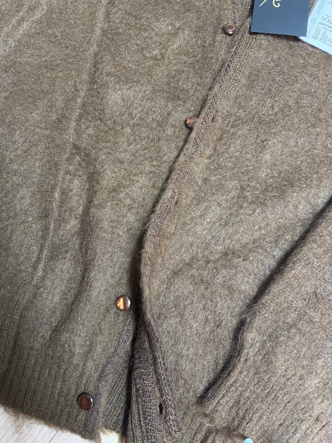 니들스 모헤어 가디건 브라운 상품이미지3