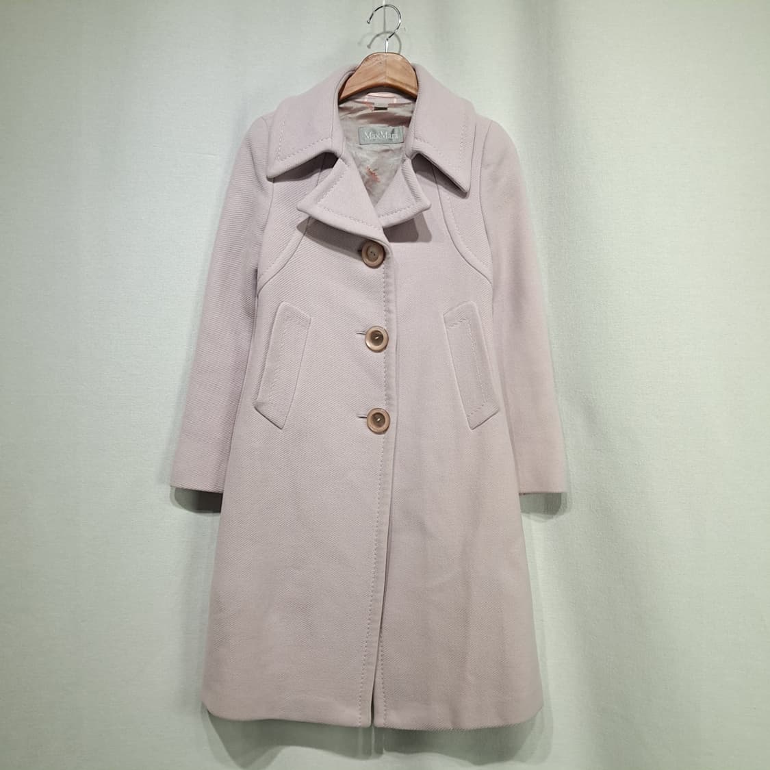 CN907W M 막스마라 페일핑크 울 앙고라 클래식 코트 상품이미지1