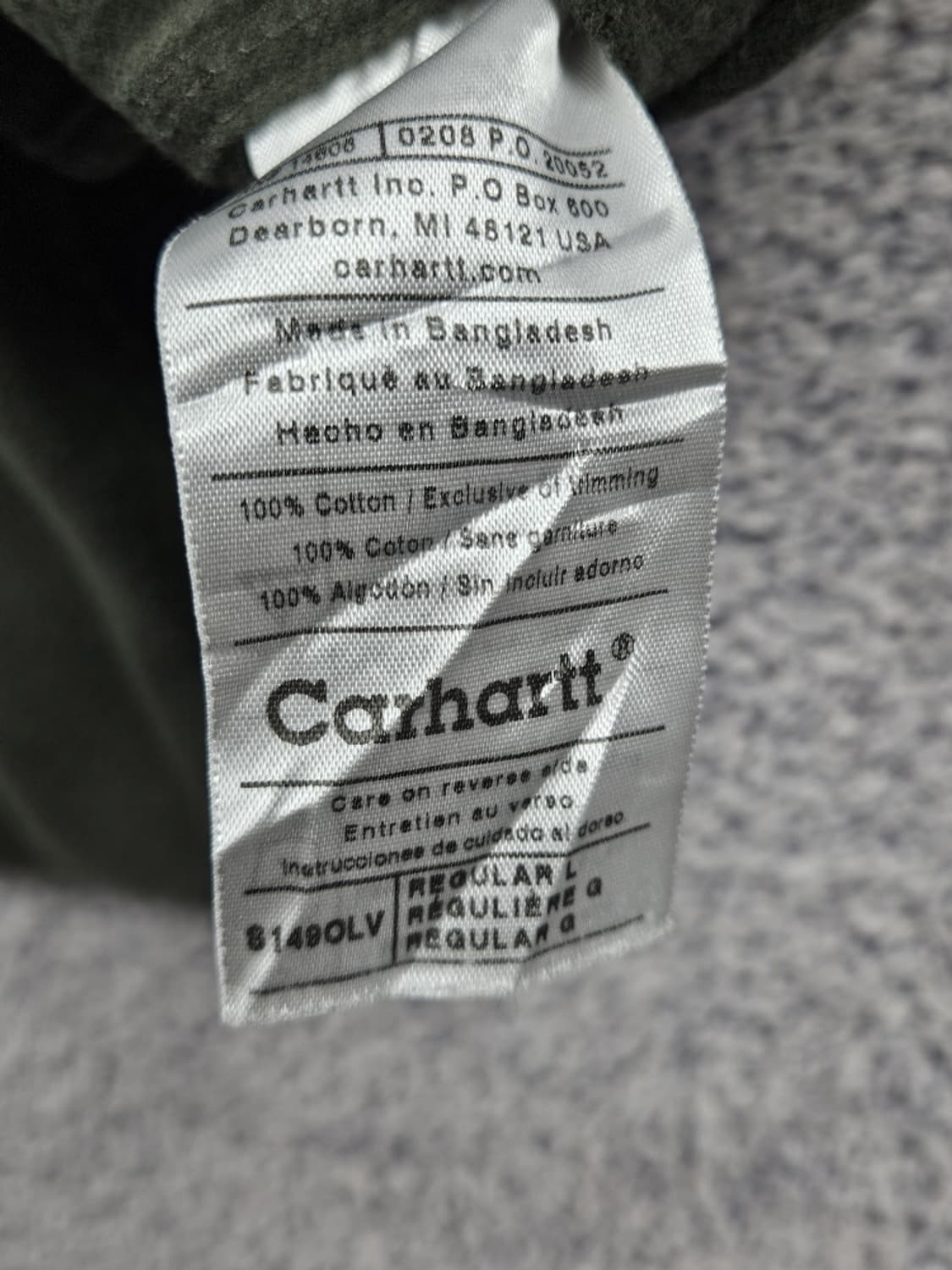 칼하트 오리지널 헤비 코튼 워크 셔츠 ( L ) / 10330 상품이미지9