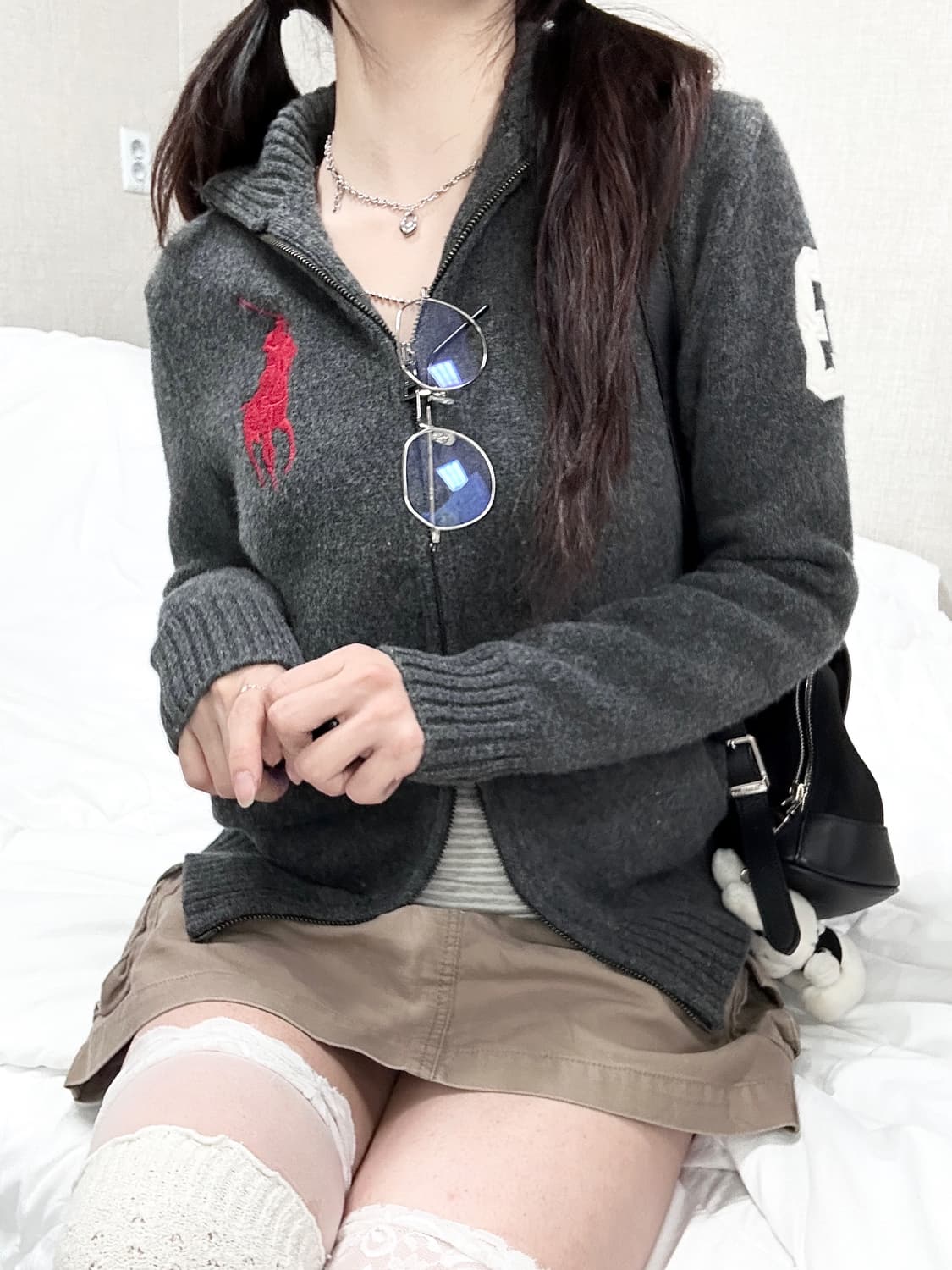 폴로 빅포니 투웨이 램스울 니트집업 상품이미지4