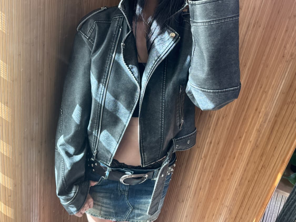 샵사이다 여성 레더 자켓 상품이미지7