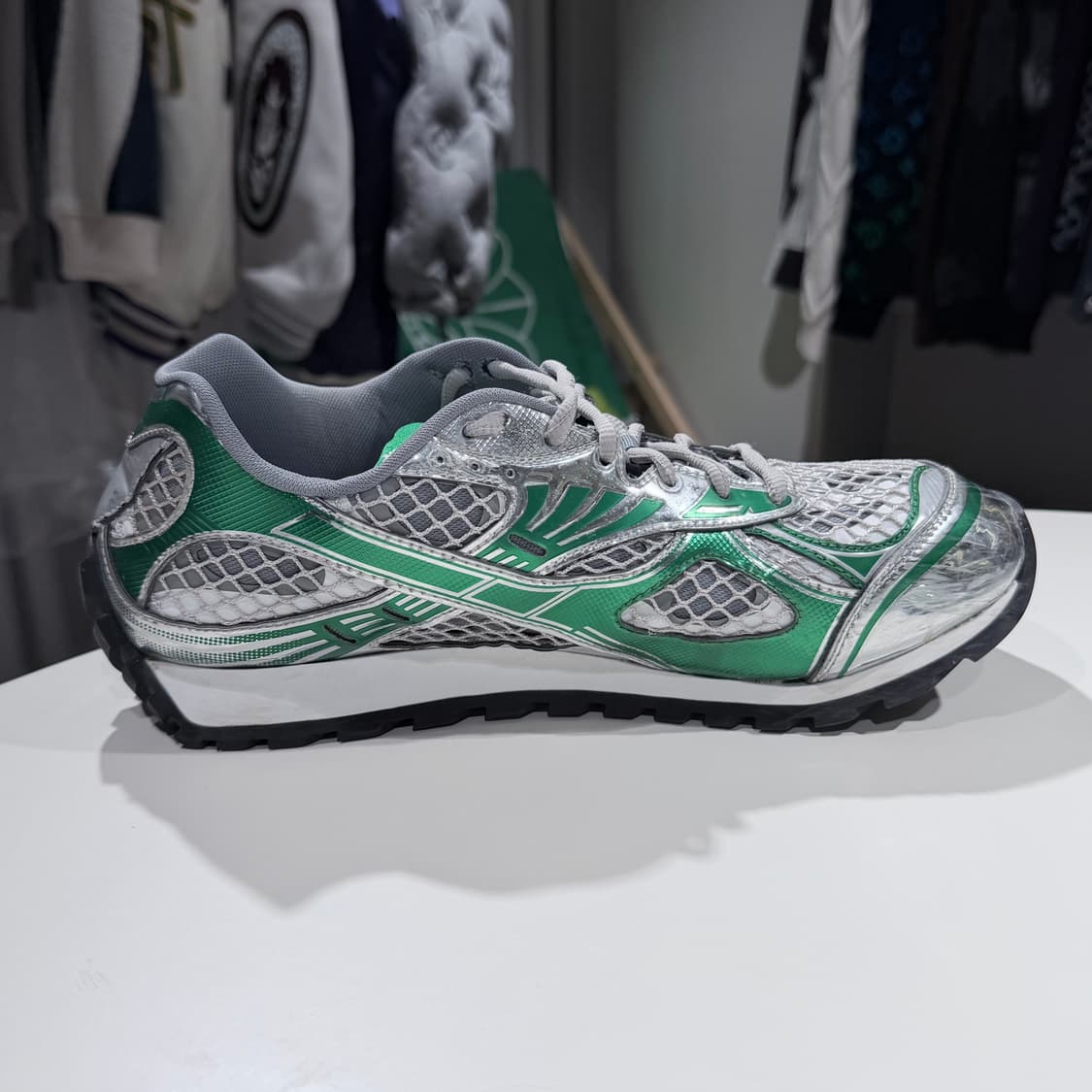 (A+/42) / 보테가 베네타 오르빗 스니커즈 실버 패러킷 그린 컬러 상품이미지6