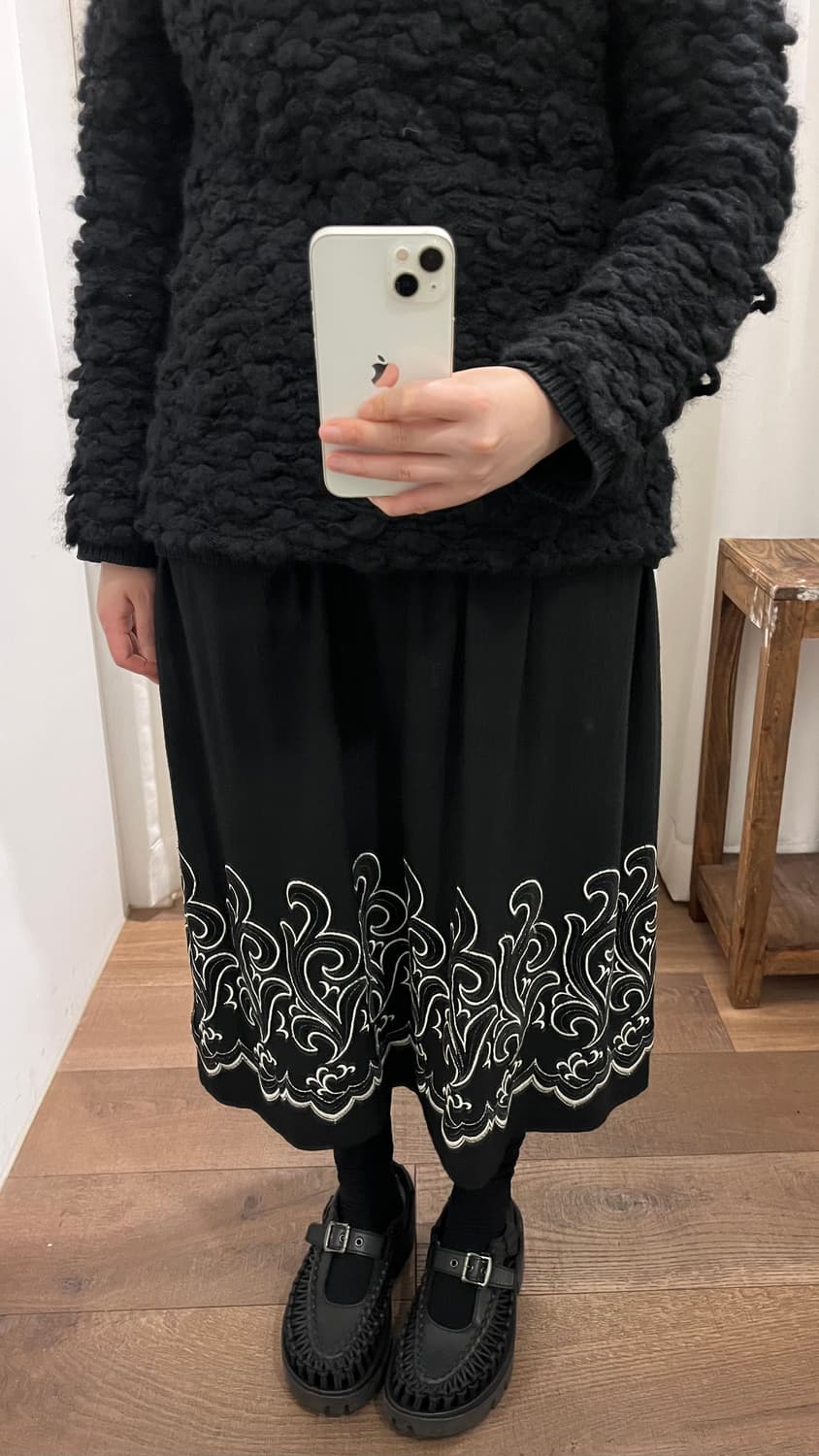 Oriental Pattern Patch 2way Skirt 상품이미지4