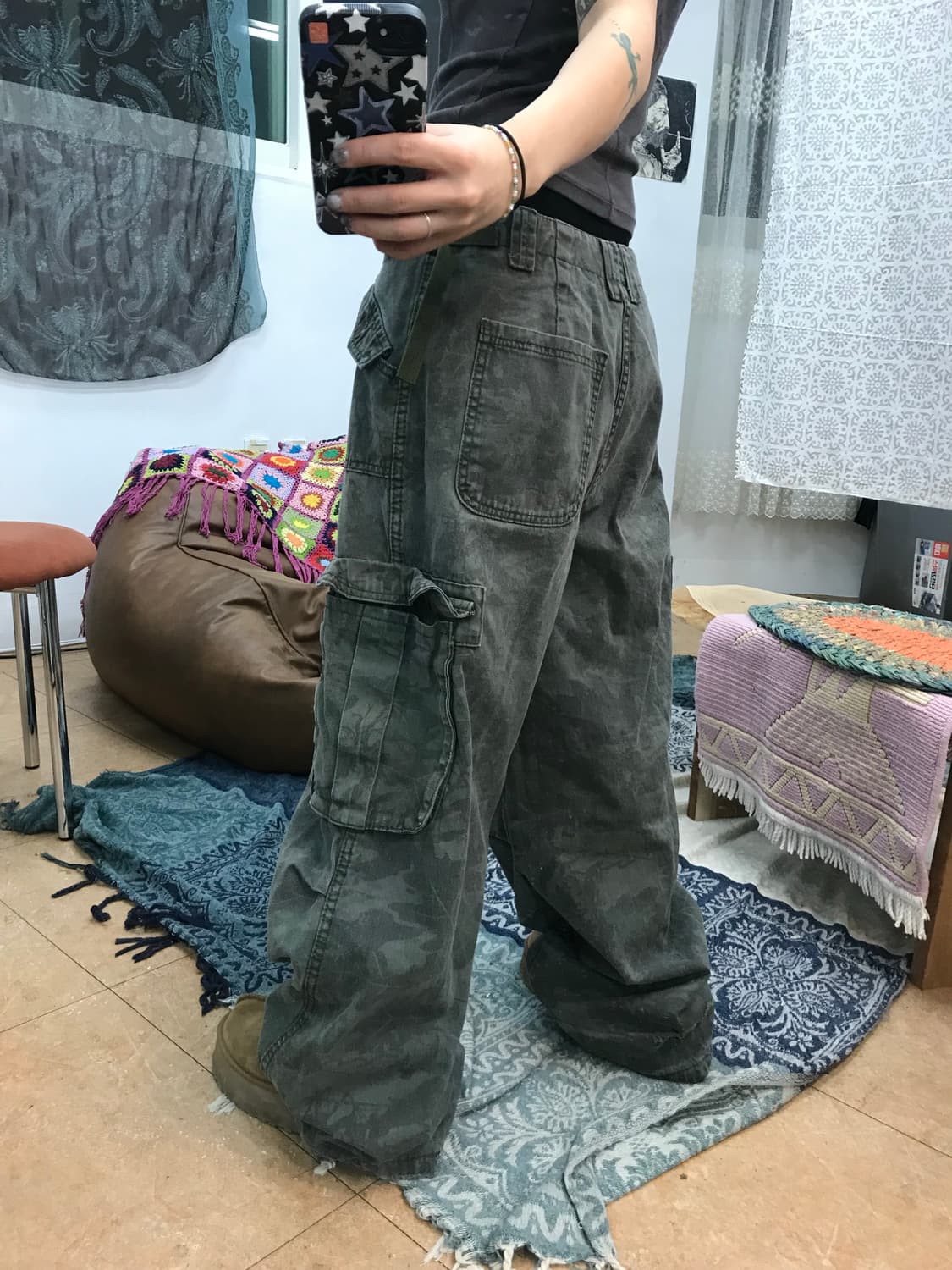 빈티지 밀리터리 패턴 카고팬츠  상품이미지2