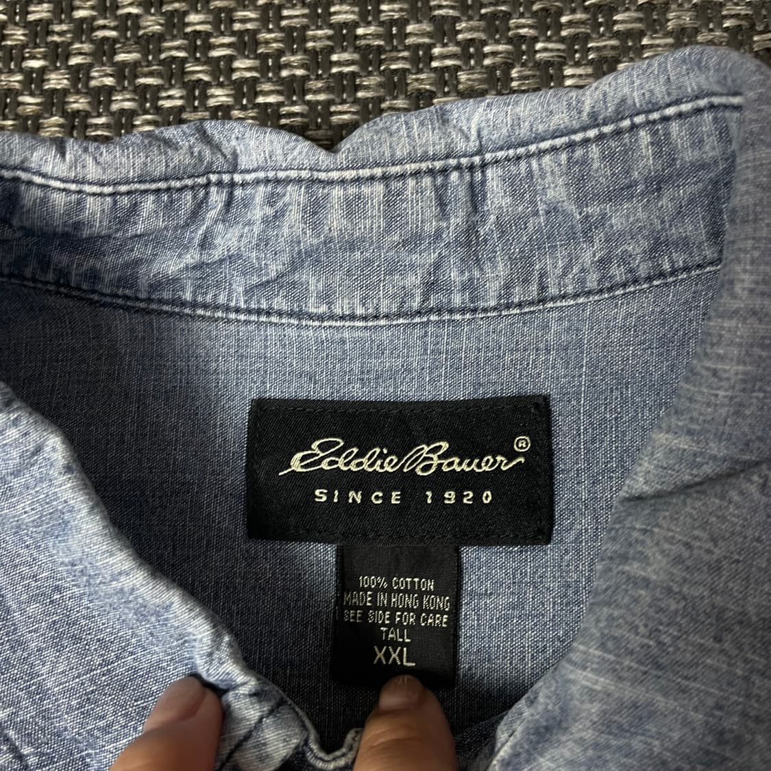 에디바우어 연청 원포켓 데님 셔츠 2XL 상품이미지4