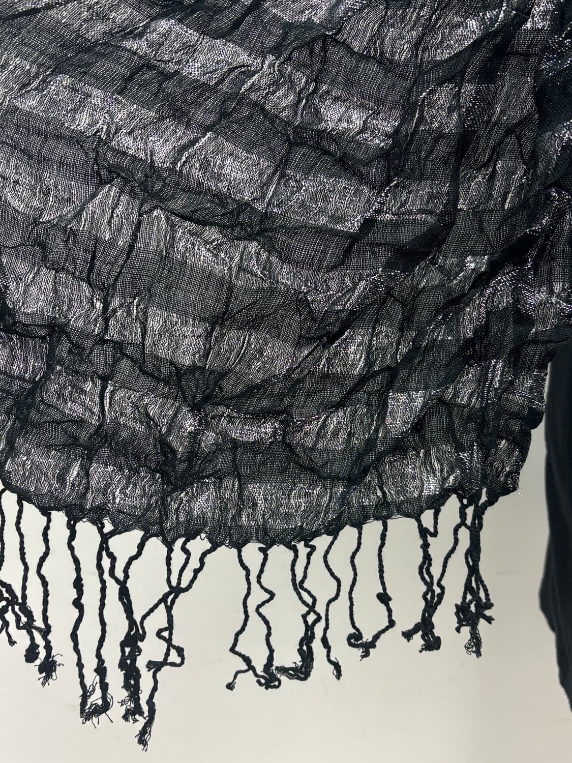 빈티지 블랙 스트라이프 락시크 펑크 머플러 상품이미지5