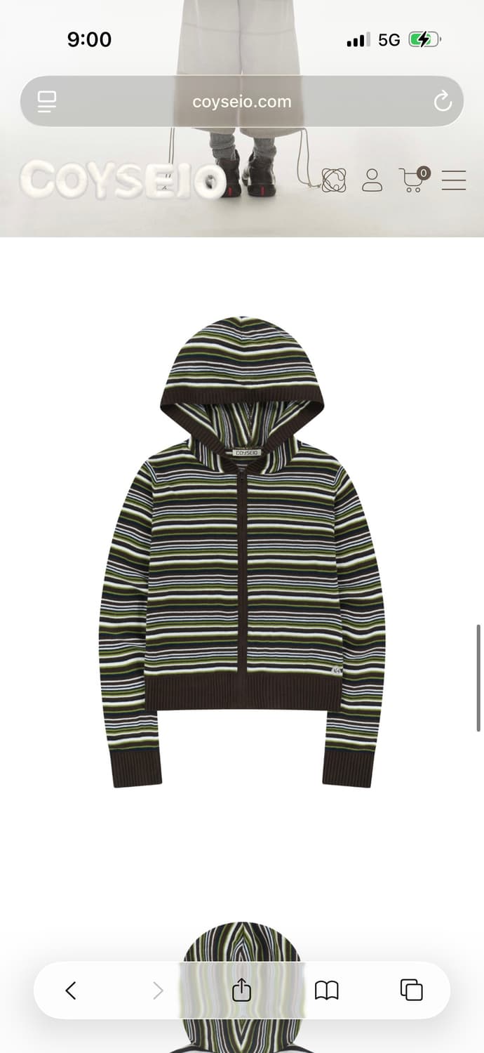 coyseio SOFT KNIT ZIP-UP STRIPE 상품이미지5