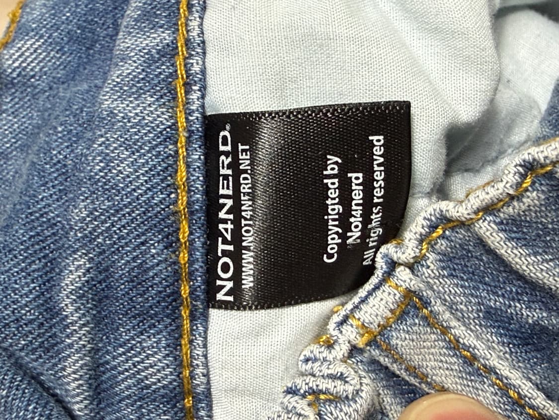 낫포너드 와이드 데님 팬츠 중청 (M사이즈) 상품이미지3