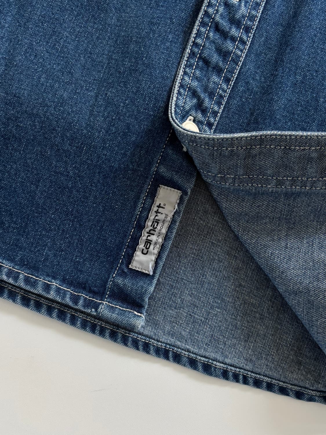 Carhartt 칼하트 중청 컬러 포켓 데님 셔츠자켓 상품이미지8