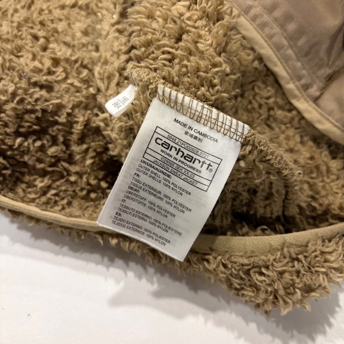 [L] 칼하트 잭슨 브라운 뽀글이 플리스 후리스 자켓 D227 상품이미지8