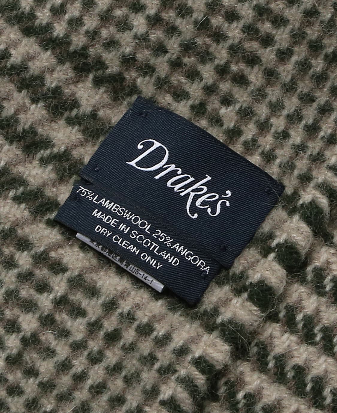 드레익스 [Drake's] 베이지 브라운 그린 빈티지 클래식 체크 머플러 상품이미지3