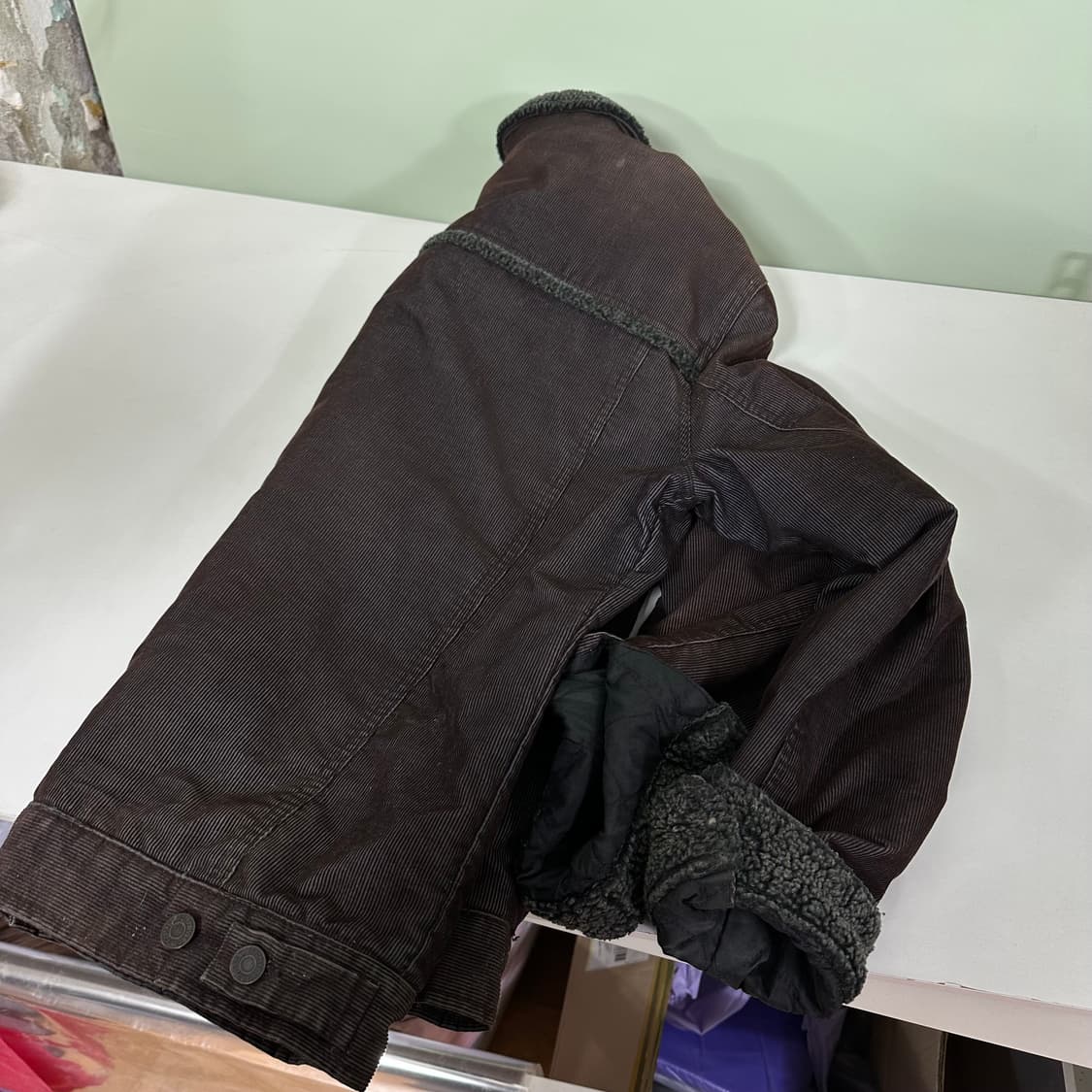 XL 리바이스 다크브라운 코듀로이 쉐르파자켓 상품이미지6