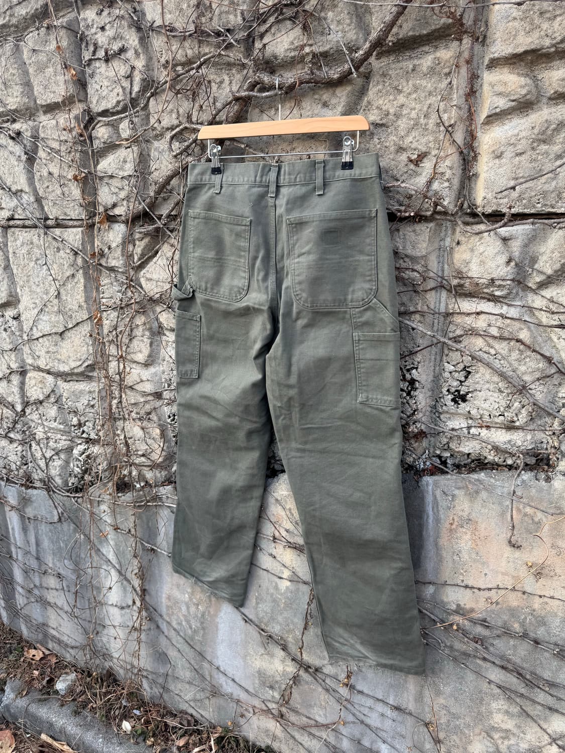 칼하트 빈티지 b11 모스그린 싱글니 카펜터 워크 팬츠 32 상품이미지4