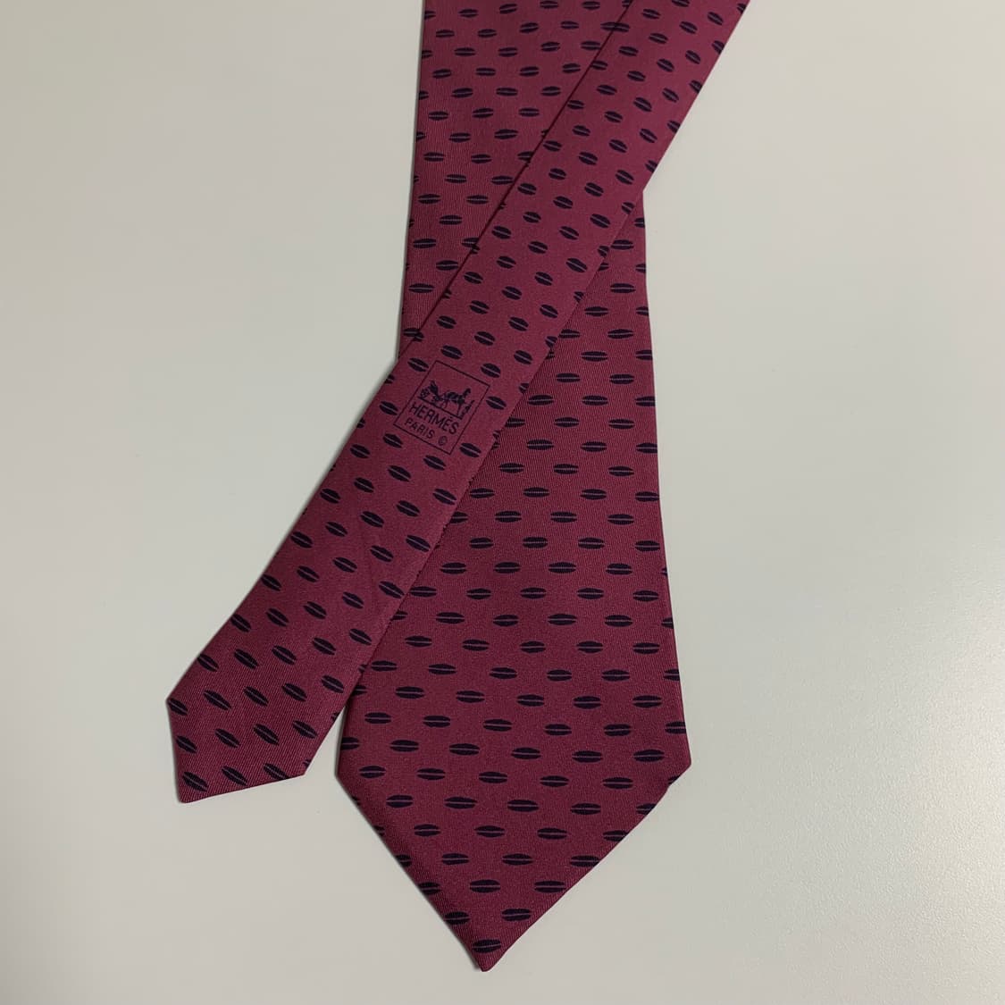 에르메스 프랑스 100실크 명품넥타이 기하학적패턴 A등급9.5cm 상품이미지3