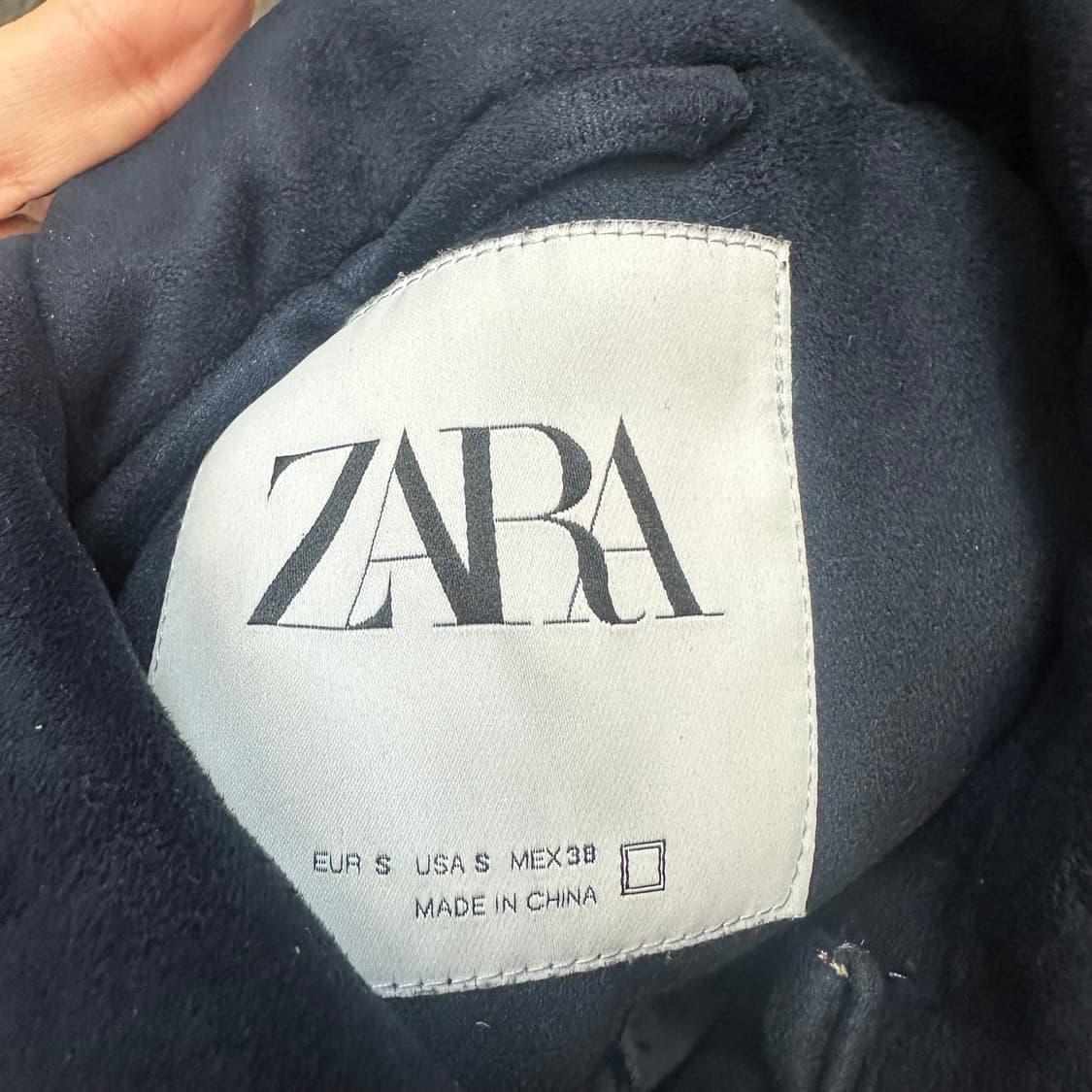 자라 빈티지 스티치 네이비스웨이드자켓 S 상품이미지3