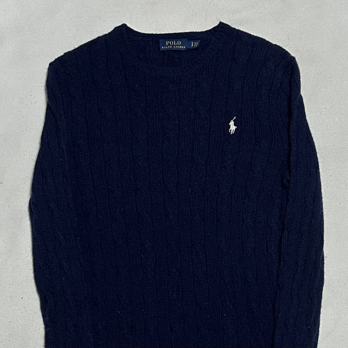 S 폴로랄프로렌 여성용 캐시미어 네이비 케이블 니트 상품이미지1