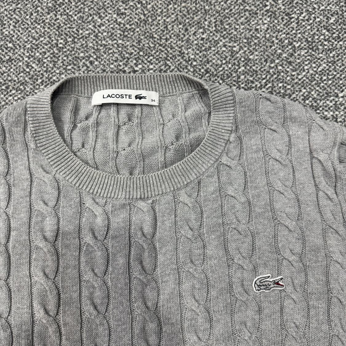 라코스테 그레이 케이블 니트 상품이미지4
