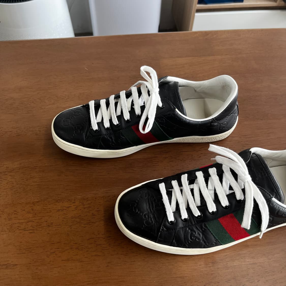 구찌 에이스 레더 스니커즈 Uk8 상품이미지2