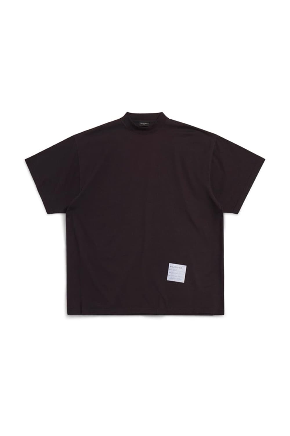 발렌시아가 샘플 스티커 오버사이즈 티셔츠 블랙 상품이미지3