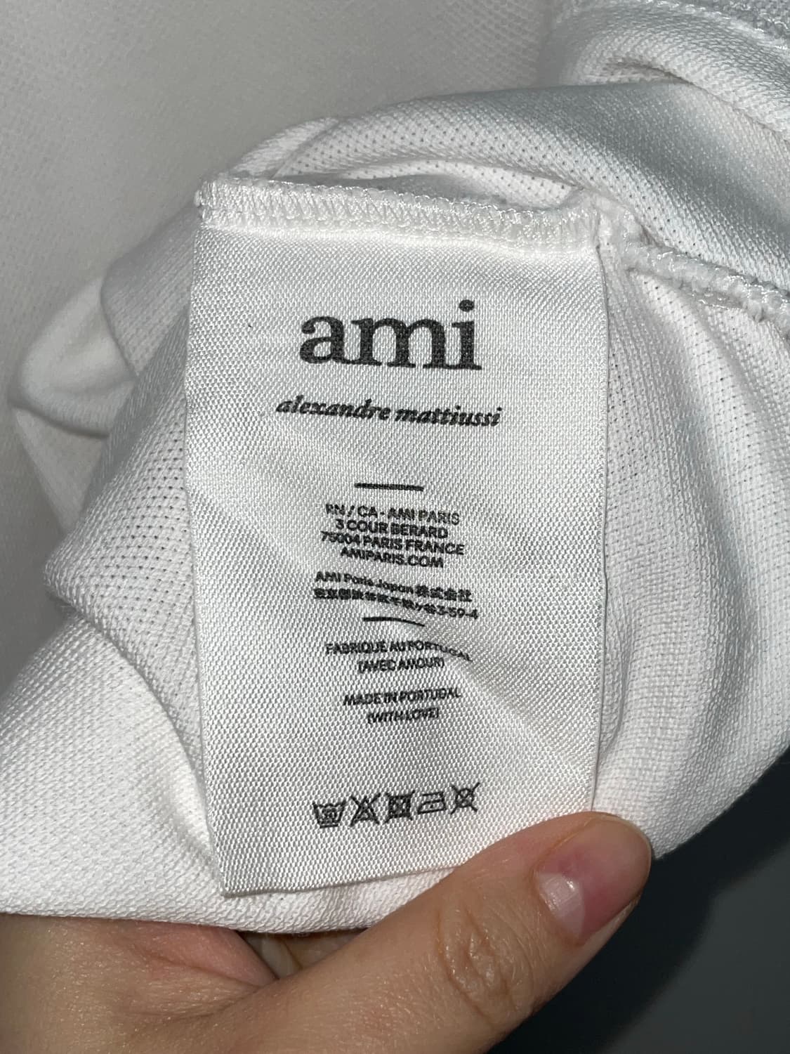 아미 스몰 하트 화이트 반팔 폴로티 상품이미지8