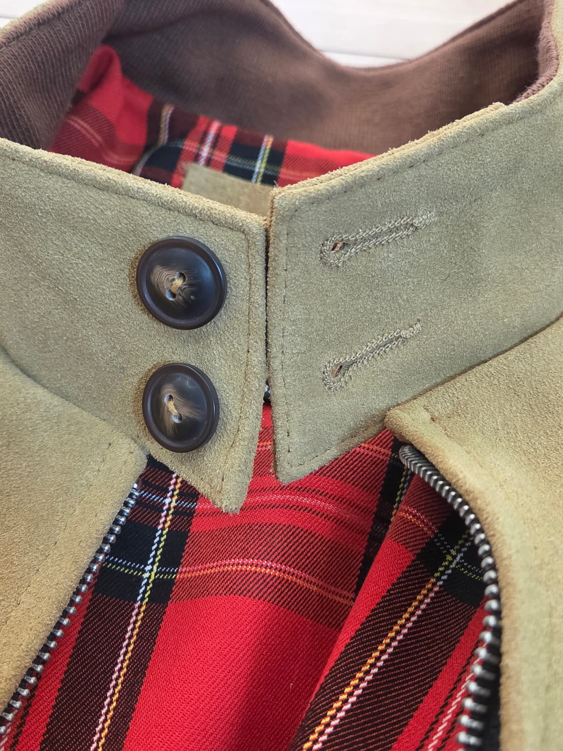 민트급 차메카지 가죽 누벅 블루종 3xl (105~110) 상품이미지6