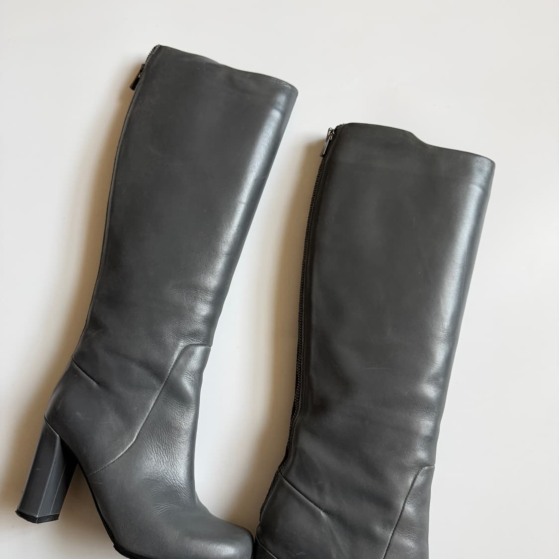 질샌더 그레이 레더 롱부츠 36 상품이미지4