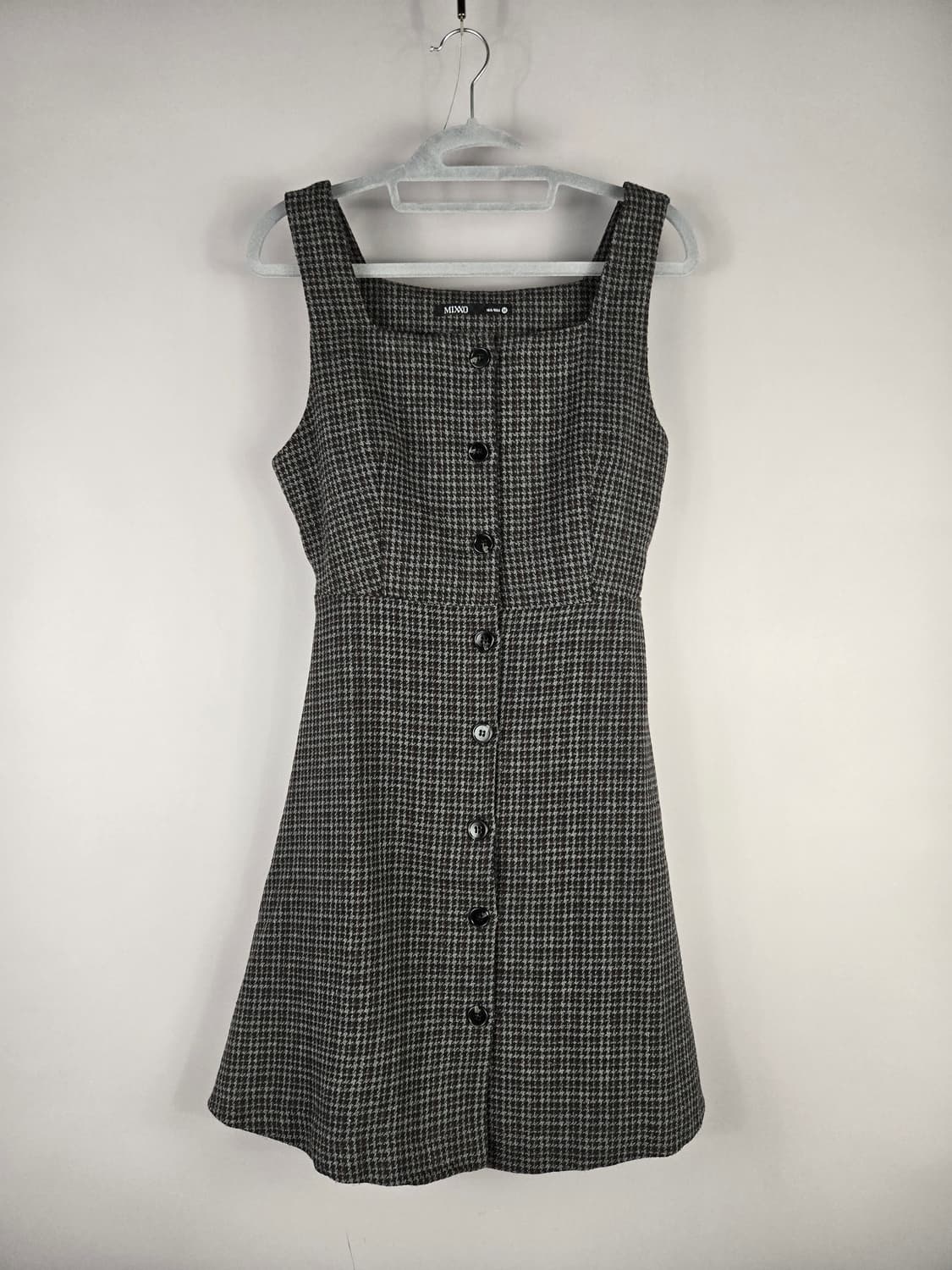 [무료배송]미쏘 M 여성 울 혼방 민소매 체크 미니 플레어 원피스 상품이미지1