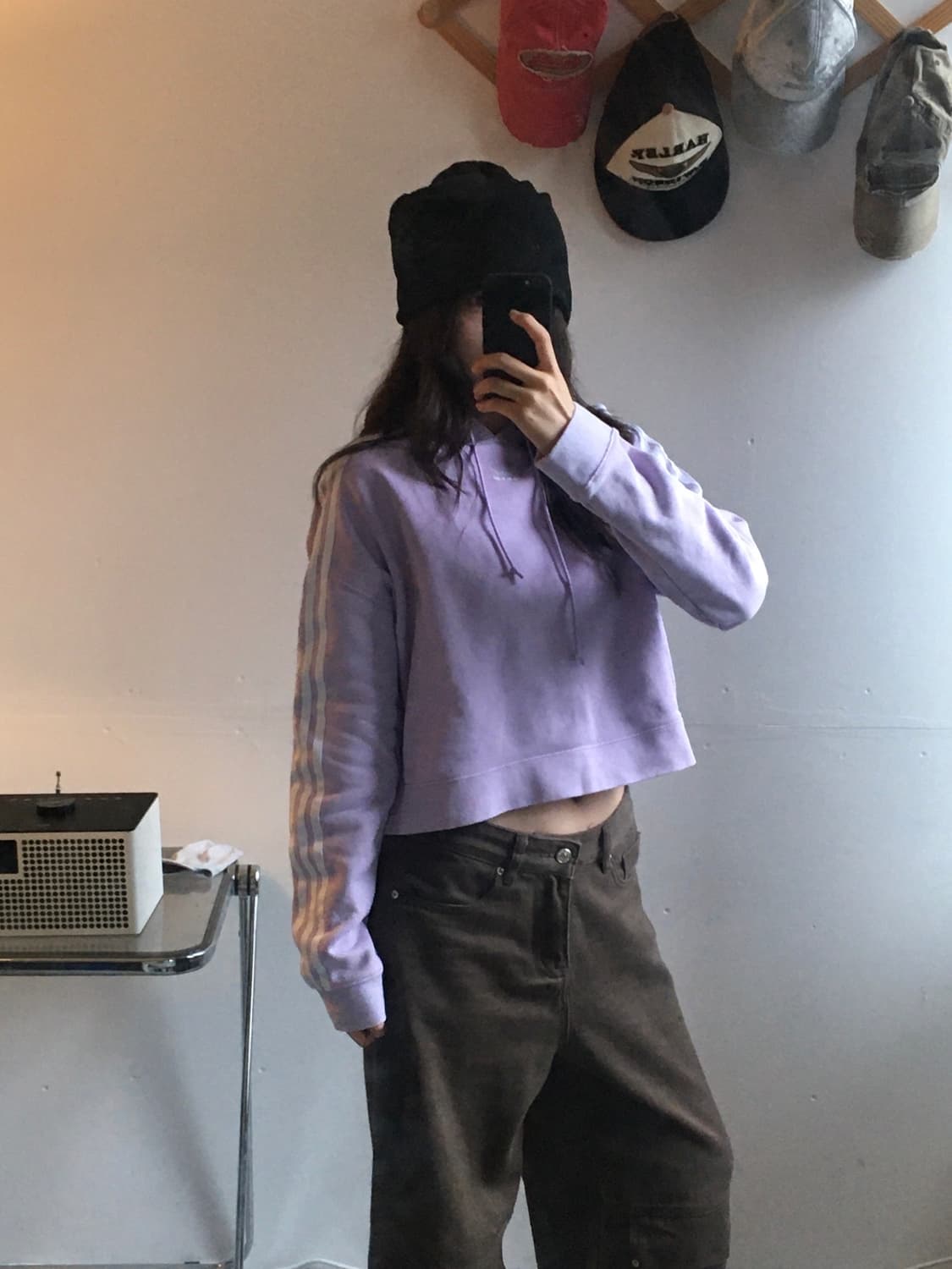 아디다스 사이드라인 크롭 후드티 상품이미지2
