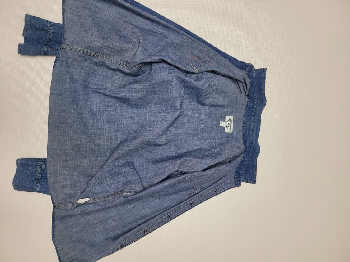 후아유 WHO.A.U 남자 웨스턴 데님 셔츠 L 블루 상품이미지8