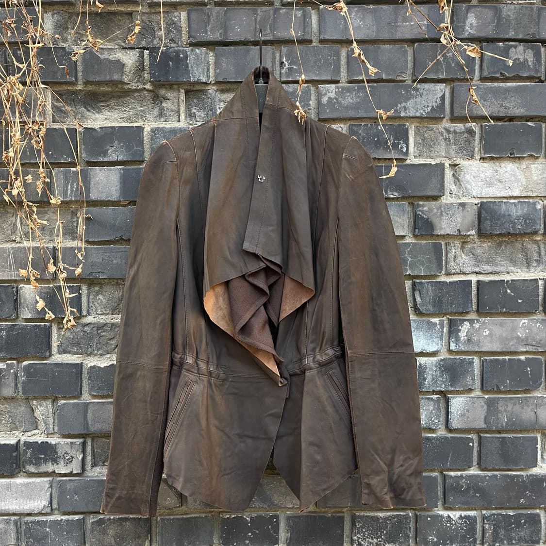 [XS~S] DECO 하이넥 레더 여성 자켓 상품이미지2