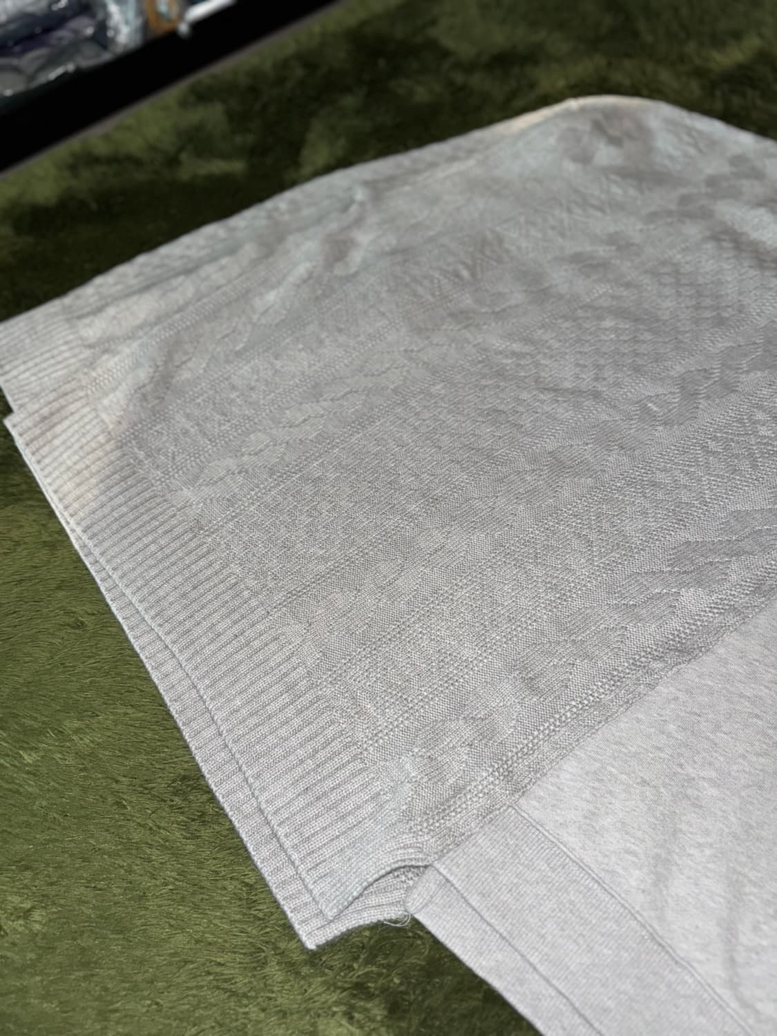 [XL] 아조바이아조 오버사이즈드 니트 앤 스웻셔츠 멜란지 그레이 상품이미지5