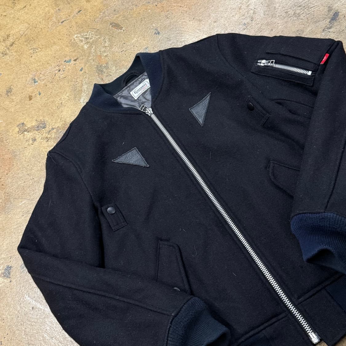 [정품/M] 커버낫 블랙 울 MA-1 자켓 b19 상품이미지1