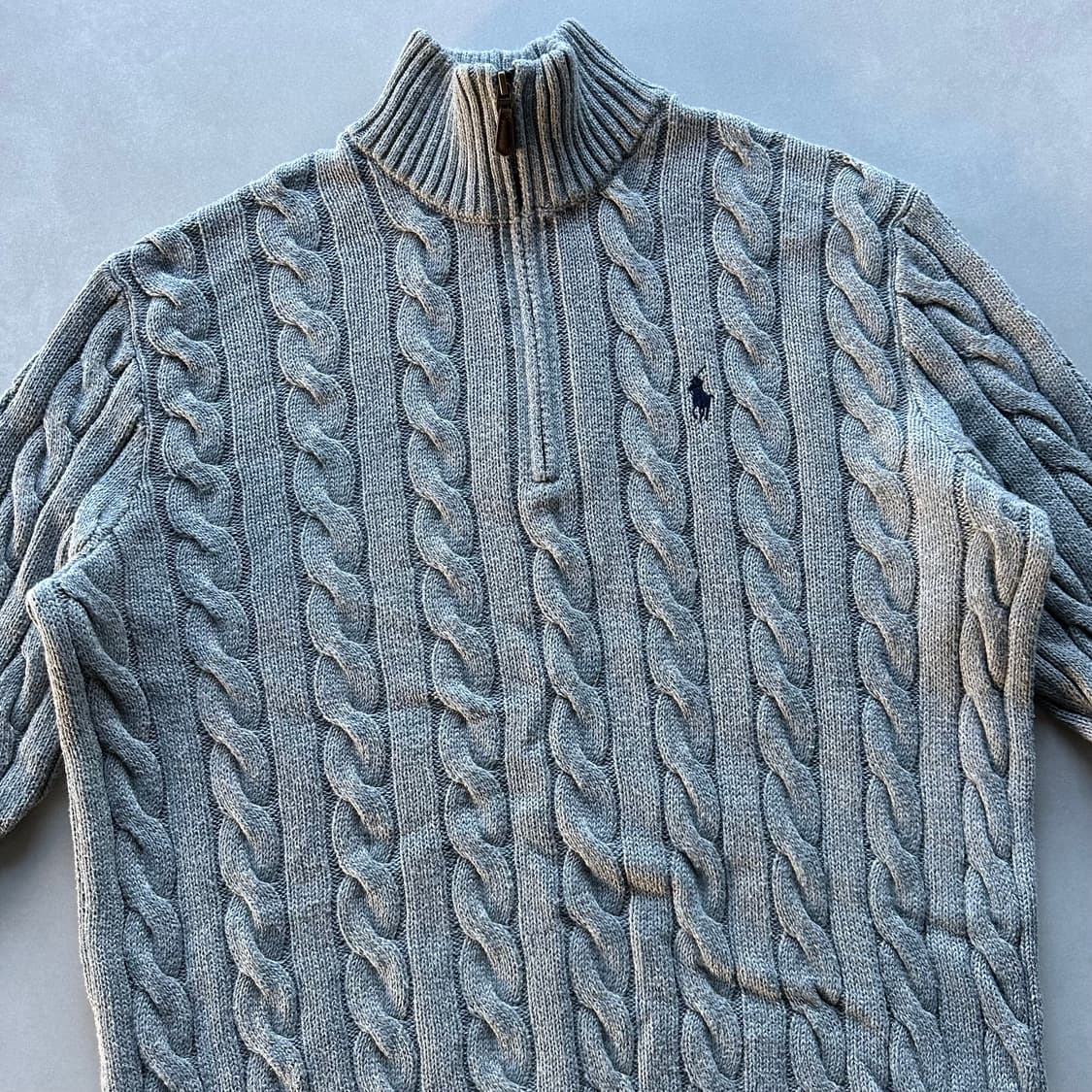 [M]폴로 랄프로렌 하프집업 꽈배기 니트 스웨터 상품이미지3