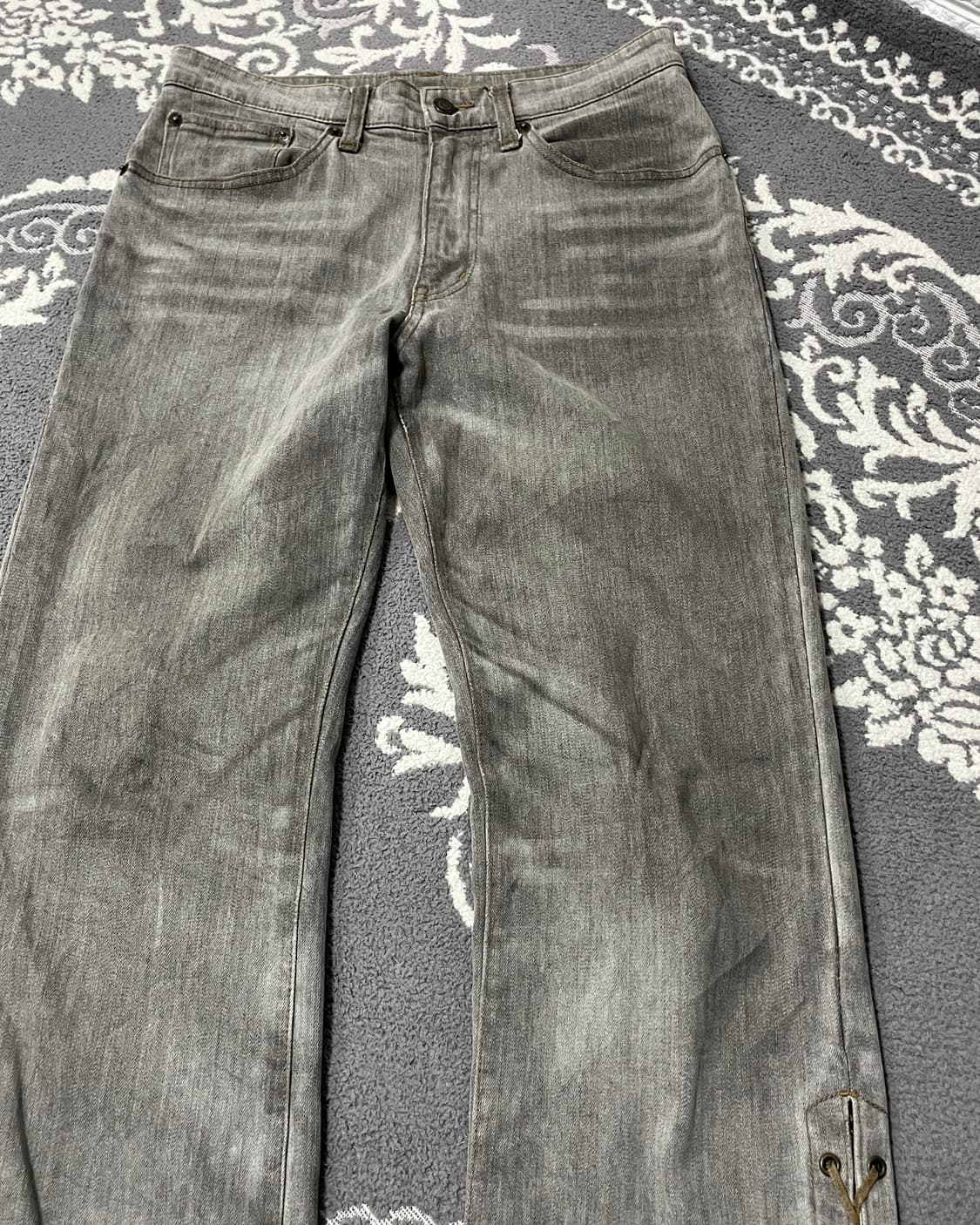 00‘s 아일렛 레이스업 데님 팬츠 상품이미지3