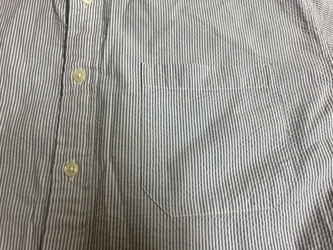 L.L.Bean 엘엘빈 원포켓 스트라이프 반팔 셔츠 L 빈티지 상품이미지2