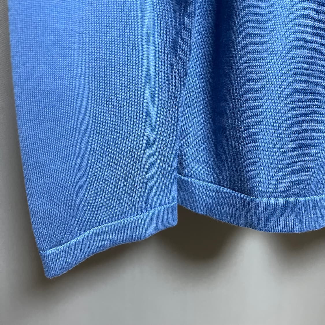 선스펠(Sunspel) 코튼 롱슬리브 니트 블루 M 상품이미지6