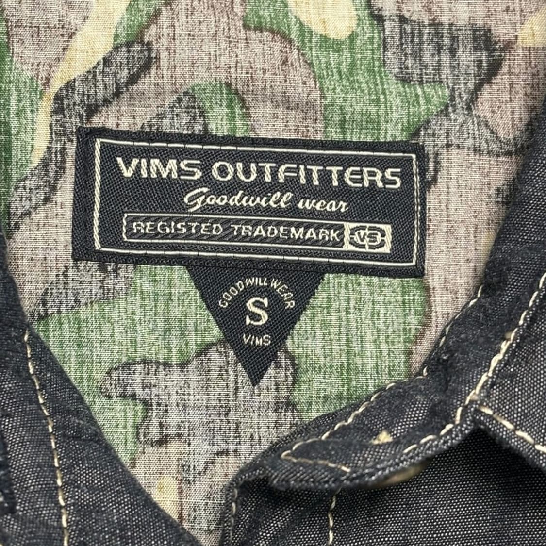 VIMSOUTFIT 컷오프 데님 셔츠 S 상품이미지3