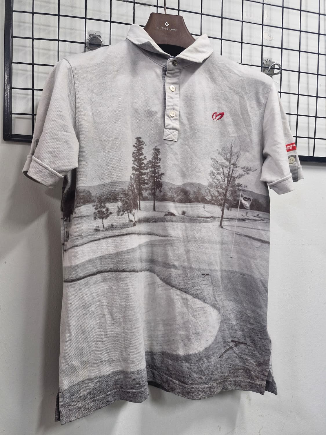 100-105XL 마스터바니에디션 프린팅 카라 반팔티. 상품이미지2