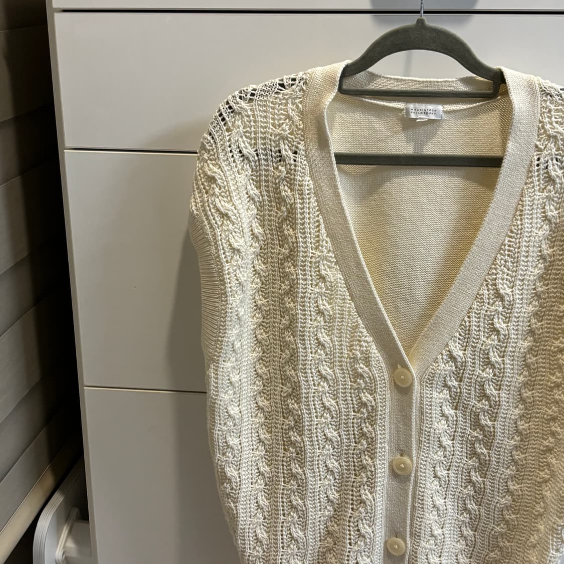 맥킨토시 MACKINTOSH 꽤배기 펀칭 니트 조끼 상품이미지2