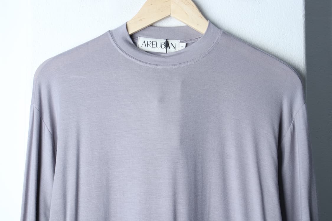 (L-XL) 아르반 긴팔티셔츠 새상품 무지 스판 그레이-H33450 상품이미지3