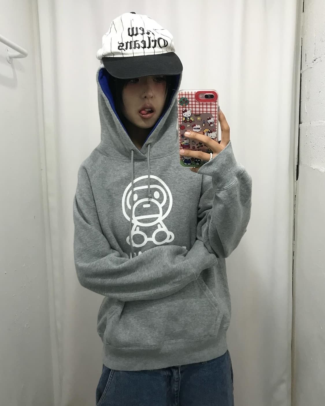Bape Baby Milo Logo Hoodie 상품이미지5