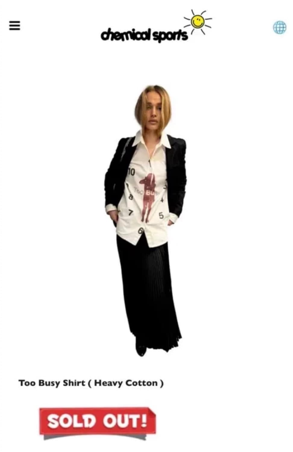 케미컬스포츠 too busy shirts 상품이미지1