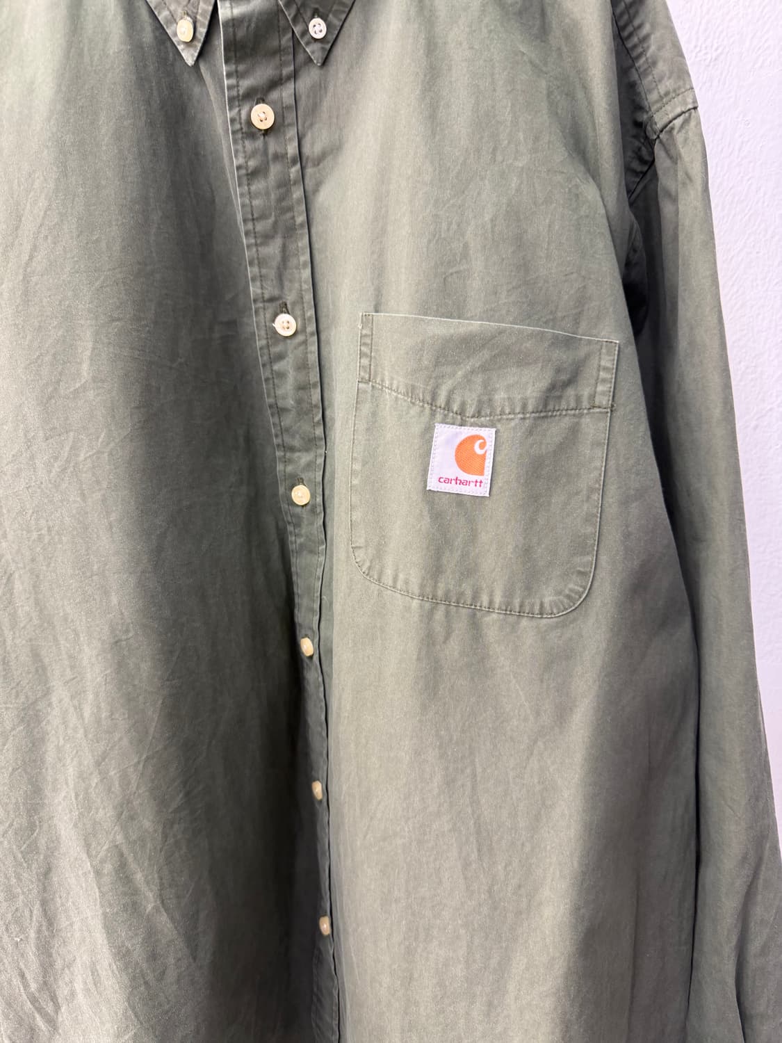 정품) 칼하트 올리브 그린 셔츠 XL 상품이미지3