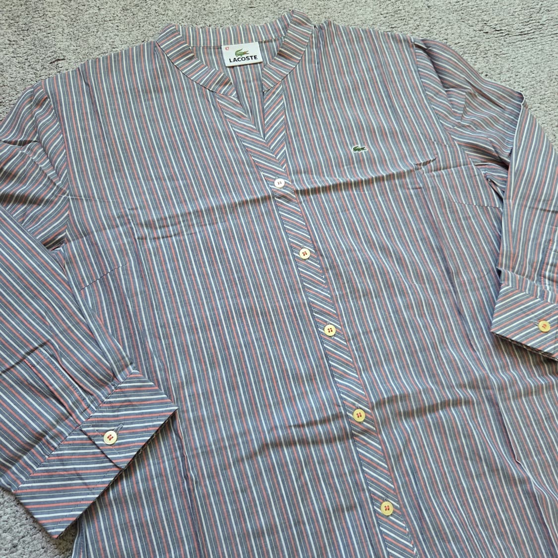 Lacoste Japan 헨리넥 7부 셔츠 M 상품이미지2