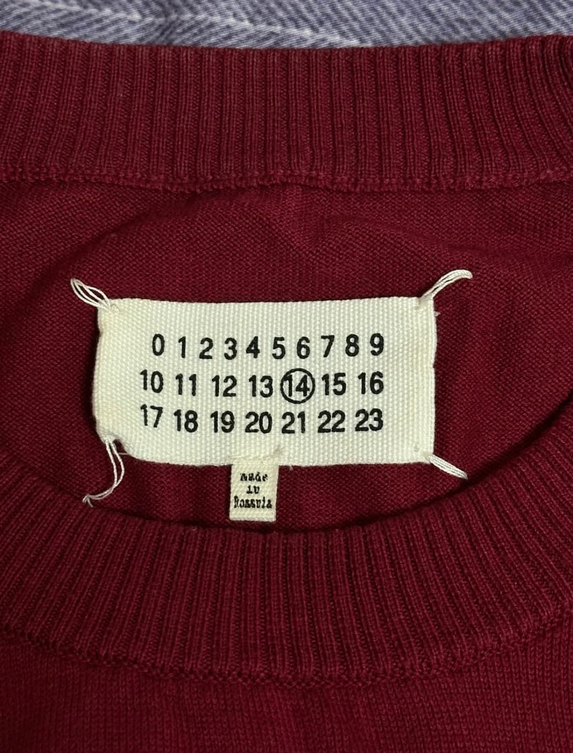 메종마르지엘라 엘보우 패치 니트 버건디 상품이미지4