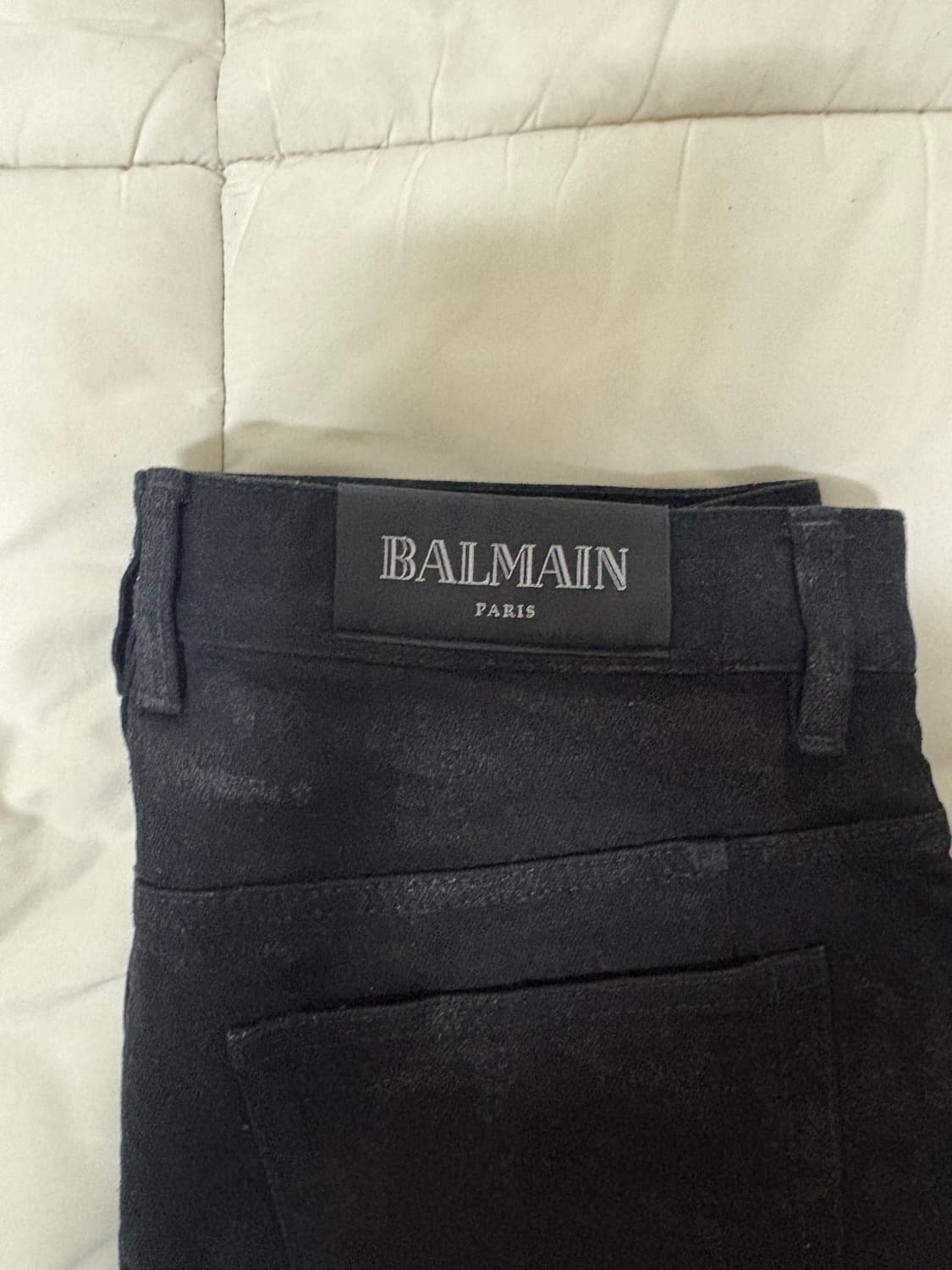 (정품)Balmain 발망 코팅 바이커진 32 코팅데님팬츠 상품이미지2